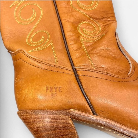 Frye Tan Leather Heeled Boots - Picture 8 of 8